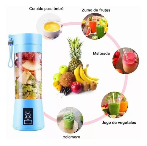 Licuadora Portátil 380ml Recargable USB CH-03