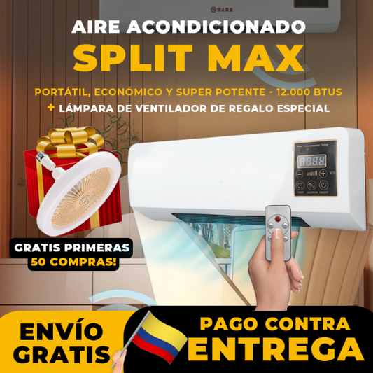 AIRE ACONDICIONADO PORTÁTIL SPLITMAX + 🎁 REGALO LÁMPARA DE VENTILADOR