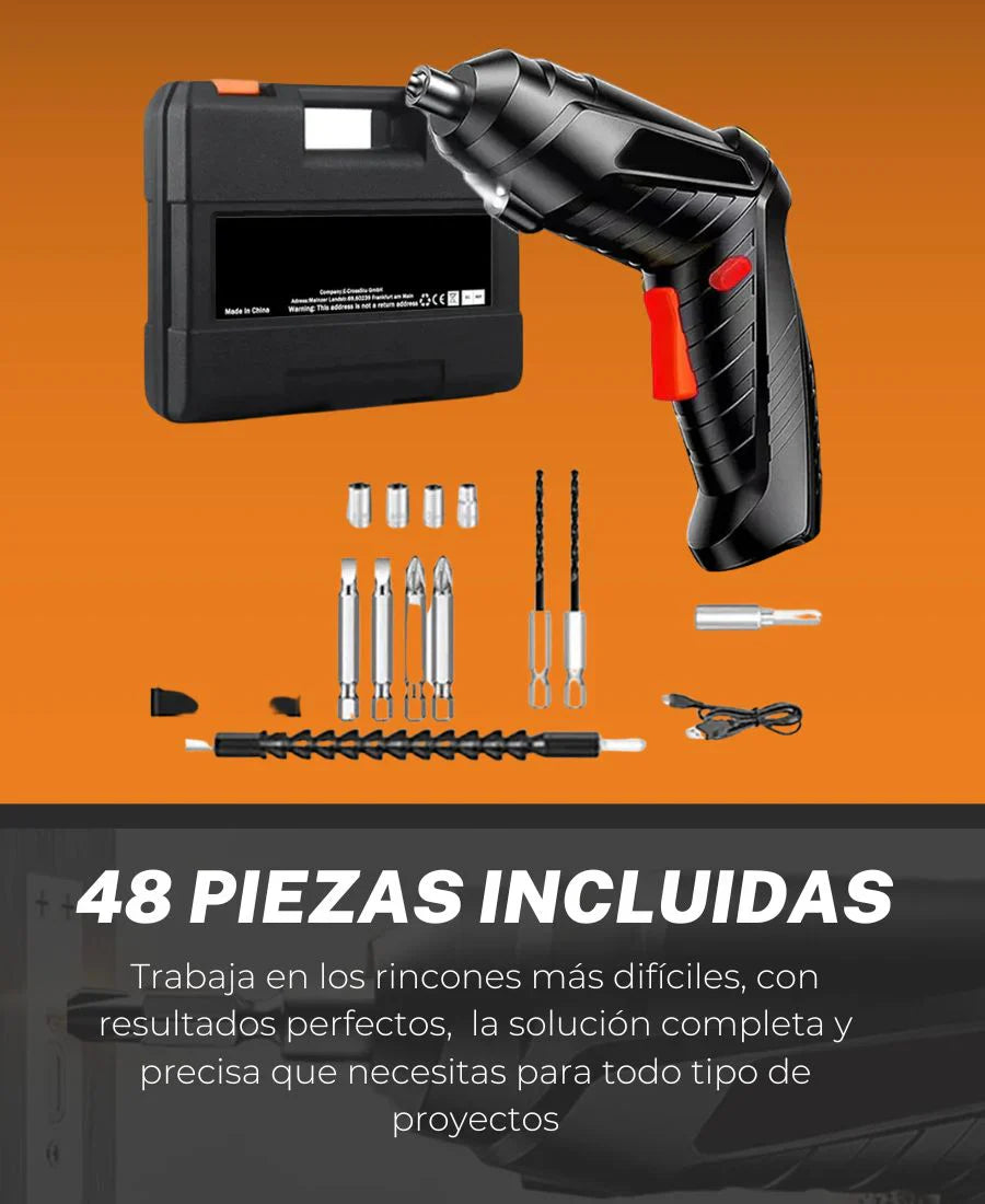 Destornillador Inalámbrico - 47 Piezas + Regalo